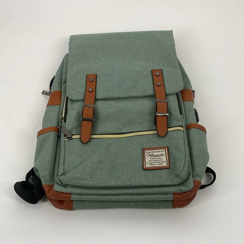 Green and Brown Backpack